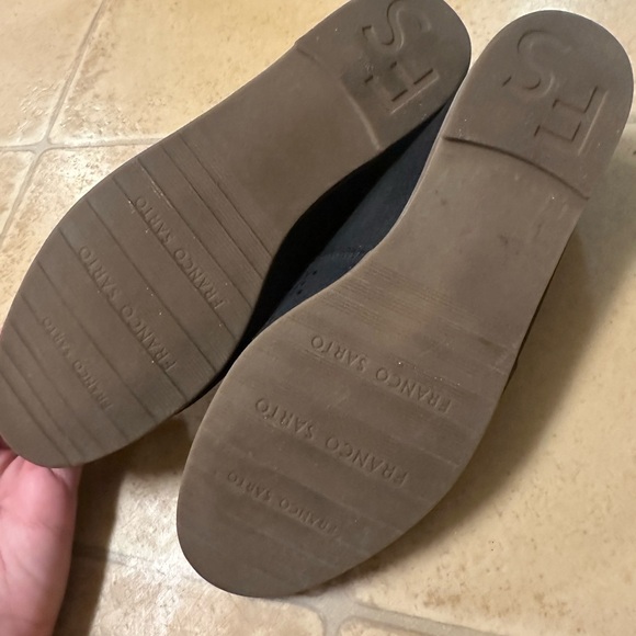 Franco Sarto Black Perforated Loafers - Picture 8 of 8